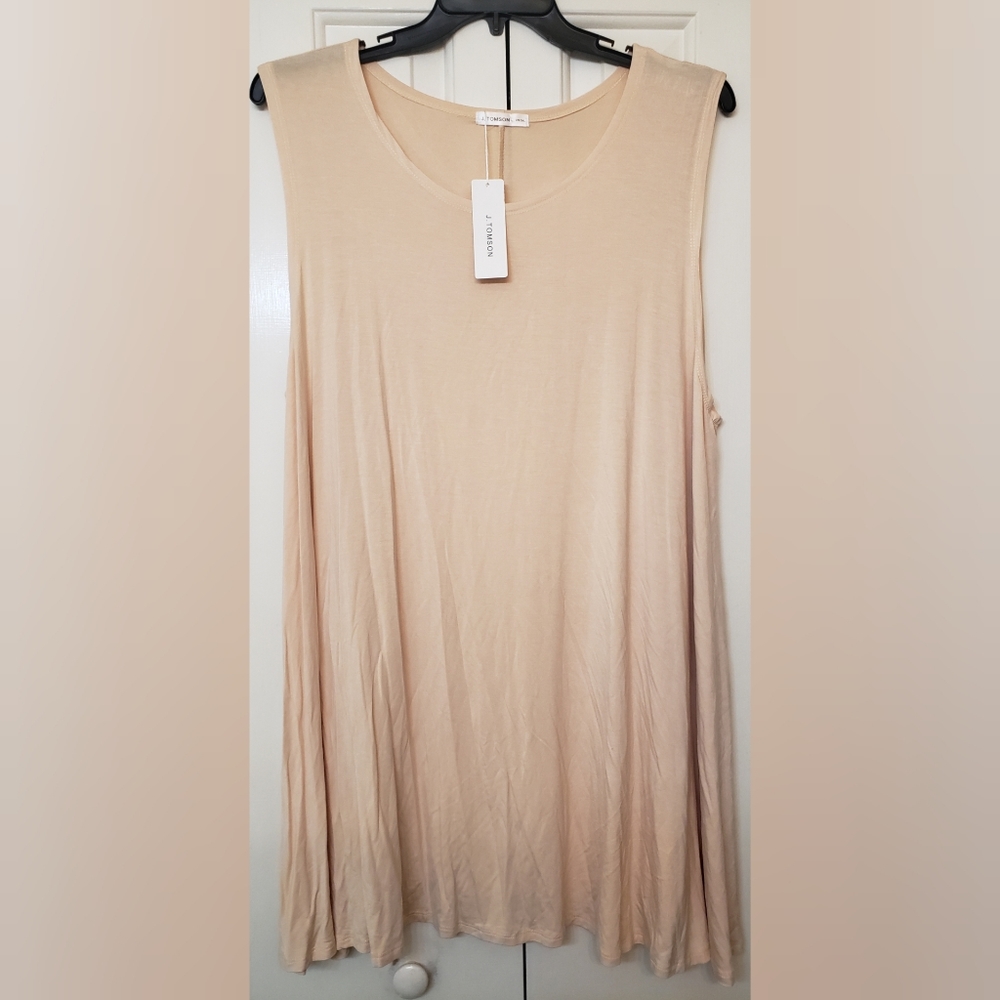 🍒J. Tomson SUPER SOFT BLUSH PINK LAYERING TANK 3X